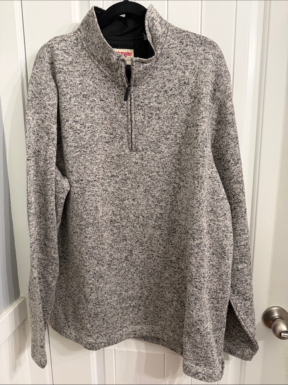 Wrangler Men's Gray Heather Half-Zip Sweater
